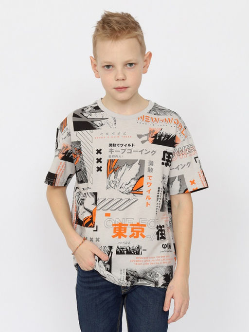 CRB wear/CSJB 63791-23-403 Футболка для мальчика,серый/Ex.Cherubino
