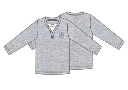 CWJB 63619-11/ Джемпер для мальчика/ Серый меланж/