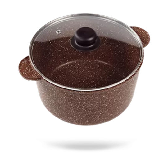 Кастрюля 2 литра, коричневая