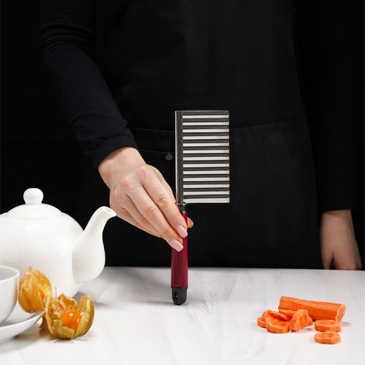 Цена за 2 шт. Нож для фигурной резки Доляна «Вкус», 18.5×5.5 см, бордовый