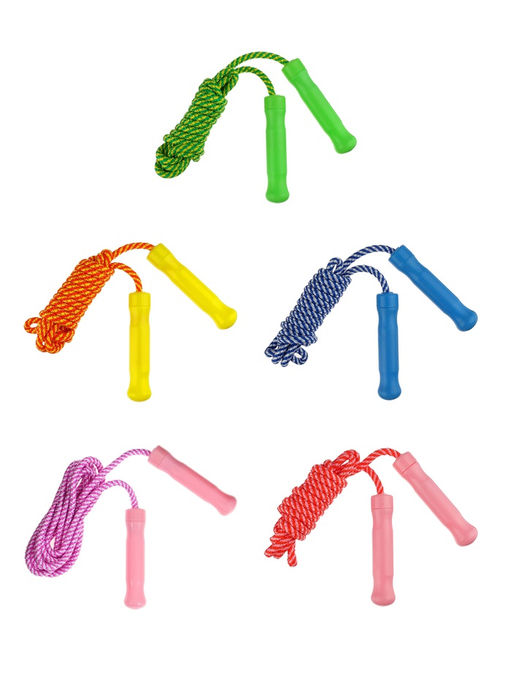 Скакалка спортивная ONLYTOP, 2.6 м, регулируемая, нейлон, цвет МИКС