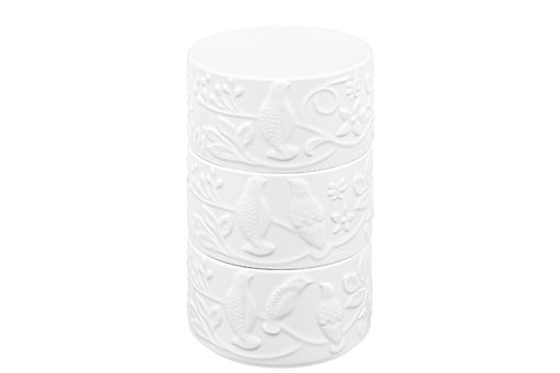 Банка д/хранения 3-х секционная 400 мл 11,5*11,5*20 см Птички на ветке + крышка - Elan gallery фото 5