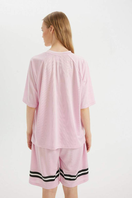 Футболка Cool Hello Kitty Oversize с V-образным вырезом и короткими рукавами - Defacto фото 9