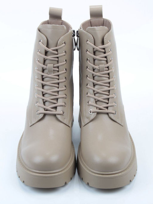 04-PAS144-2Z BEIGE Ботинки зимние женские (натуральная кожа, 100% шерсть)