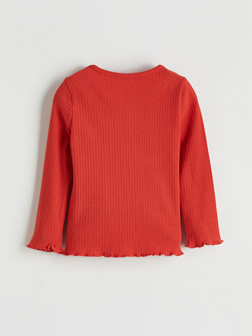 Bisiklet Yaka Fitilli F?rf?rl? K?z ?ocuk Ti??rt