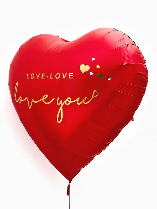 Воздушный шар фольгированный 63 Сердце, красный - Страна карнавалия фото 3