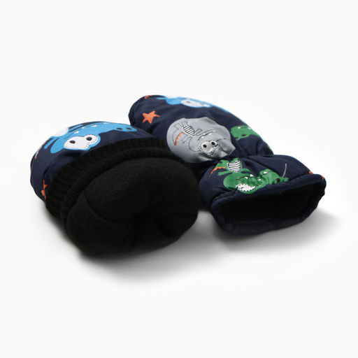 Варежки зимние детские MINAKU, тёмно-синие, 18 см