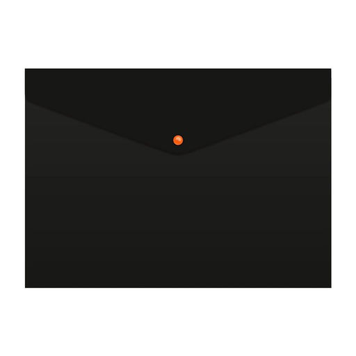 Цена за 4 шт. Папка-конверт на кнопке А4, 180 мкм, Calligrata, непрозрачная, чёрная, кнопки цветные, до 120 листов, МИКС  фото 7