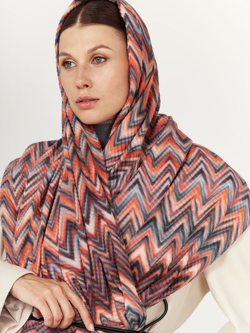 Большой, мягкий, тонкий и очень нежный двусторонний палантин с рисунком - Tantino фото 5