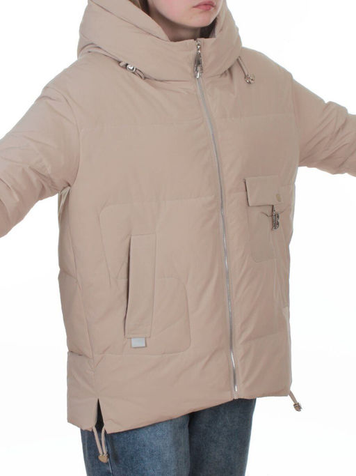 2396 BEIGE Куртка зимняя женская (150 гр. холлофайбер)