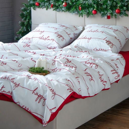Постельное бельё Этель 1.5 сп Christmas letter 143х215 см, 150х214 см, 70х70 см - 2 шт, бязь  фото 11