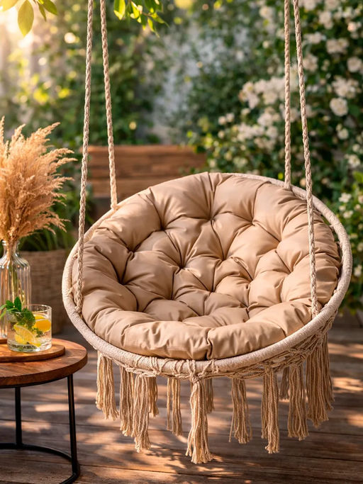 Подушка в подвесное кресло кокон и качели PO 80х80 см, оксфорд, круглая, Bio-Line