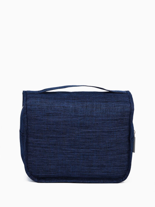 Косметичка-несессер на липучках, с ручкой, цвет синий