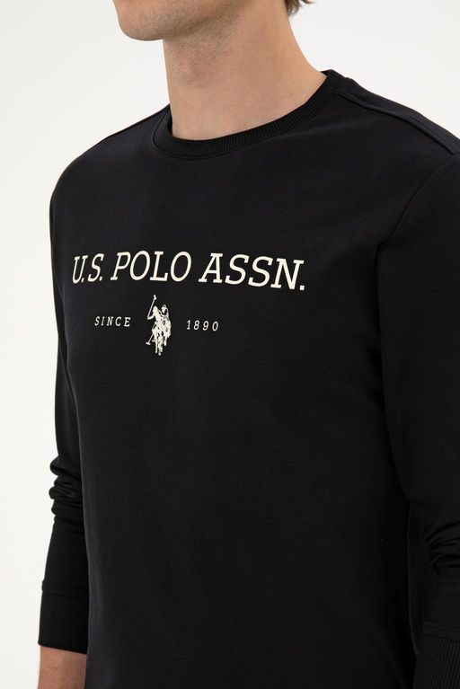 Erkek Regular Fit Bisiklet Yaka Siyah _nce Basic Sweatshirt Sepette S_rpriz _ndirim - U.s. polo assn фото 7