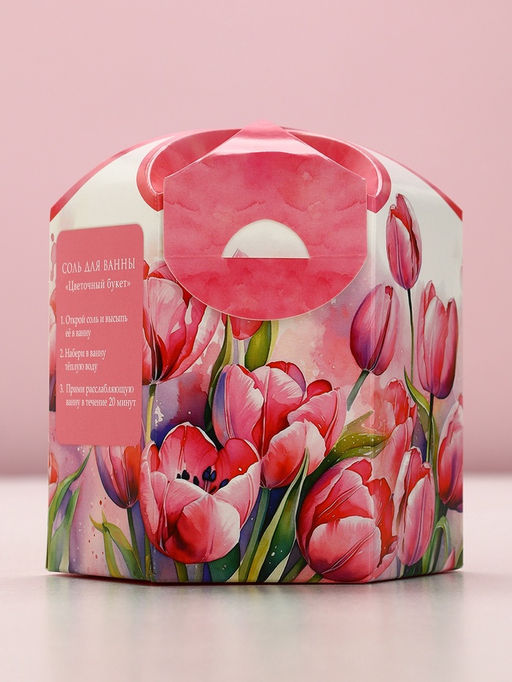 Соль для ванны С 8 Марта!, 300 г, аромат цветочного букета, Чистое счастье  фото 5