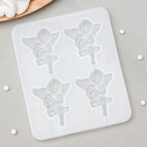 Силиконовый молд «Серафим», 12,5×10,5×1 см, цвет белый