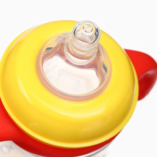 Бутылочка для кормления Крошка Я Baby time collection, широкое горло, от 6 мес., 240 мл, красная