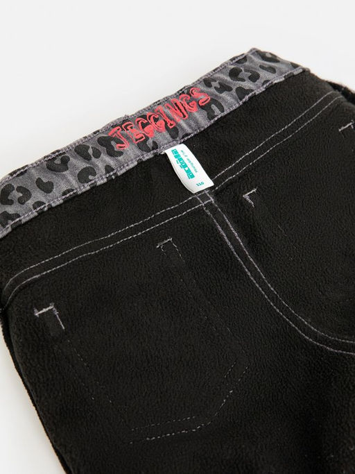 ACOOLA / Брюки джинсовые (утепленные) детские для девочек Lama серый принт  фото 5