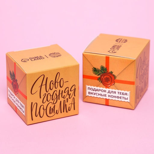 Набор Новогодняя посылка: чай чёрный, 50 г., конфеты, вкус: мята, 100 г. - Фабрика счастья фото 3