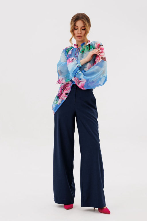 Блуза AmberA 1128-1 голубой  фото 2