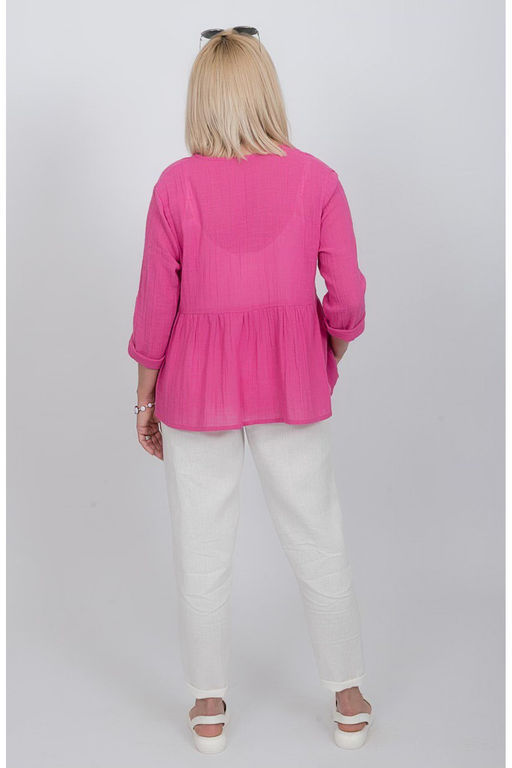 Универсальная блуза 70 % лен , 30% хлопок - Новый лен фото 4