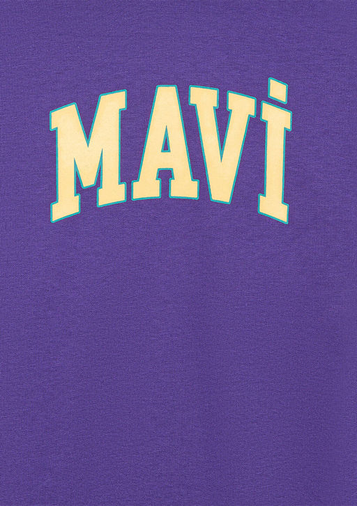 Mavi Logo Bask?l? Kapusonlu Mor Sweatshirt  фото 4