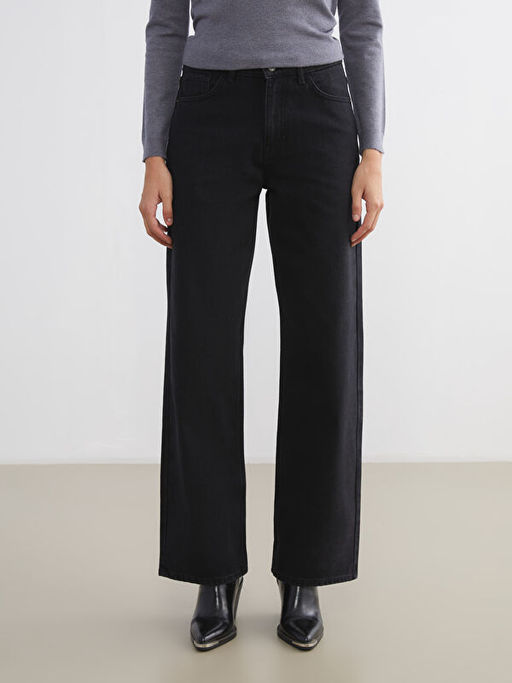 Wideleg Kad?n Jean Pantolon