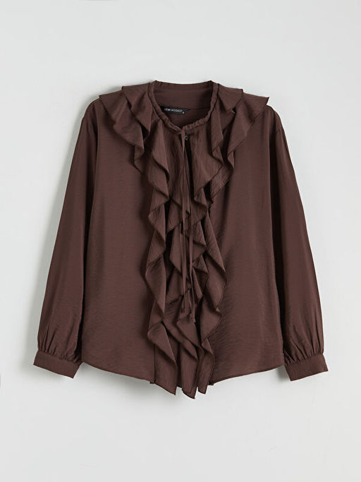 Bisiklet Yaka F?rf?rl? Bluz