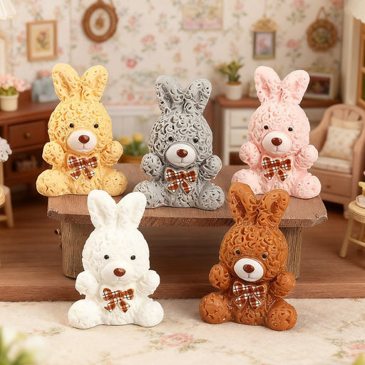 Мини фигурки Кролики с Бантом 3,8 см, 5 шт. 9046774