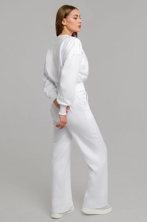 Арт. 2538 Костюм женский с брюками 44-48 (3 шт) Цвет:белый - Калинка фото 6
