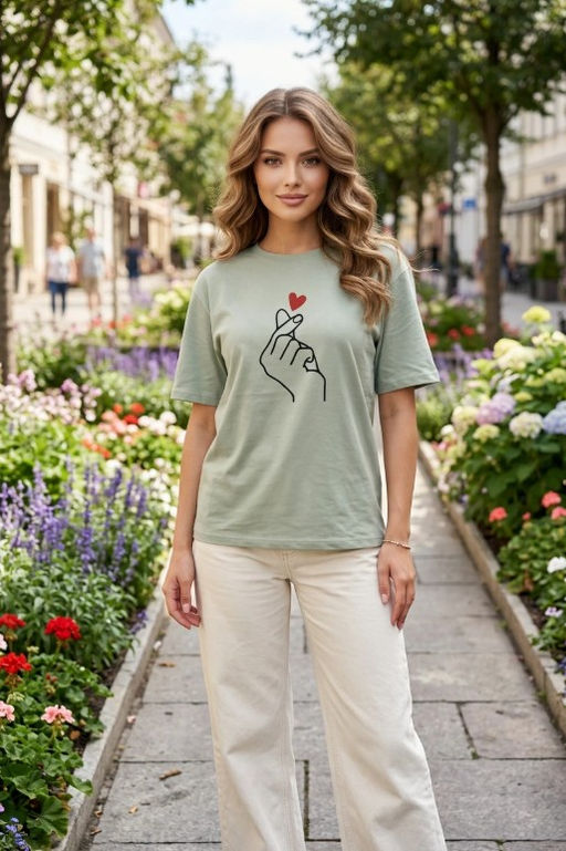 K13545 Футболка OVER SIZE (хлопок) МЯТНЫЙ