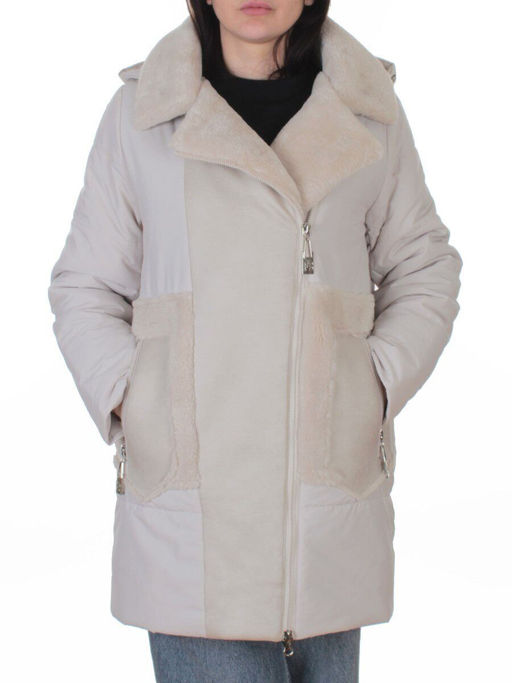 8088 LT. BEIGE Куртка зимняя женская (верблюжья шерсть, 120 гр. холлофайбер)