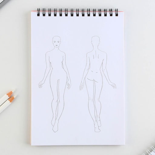 Скетчбук с шаблоном фигуры А5, 40 л Мечтай - Artfox фото 3