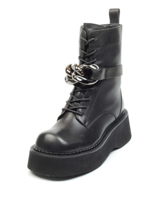 01-CYX03-1 BLACK Ботинки демисезонные женские (натуральная кожа, байка) - Фабричный китай фото 5