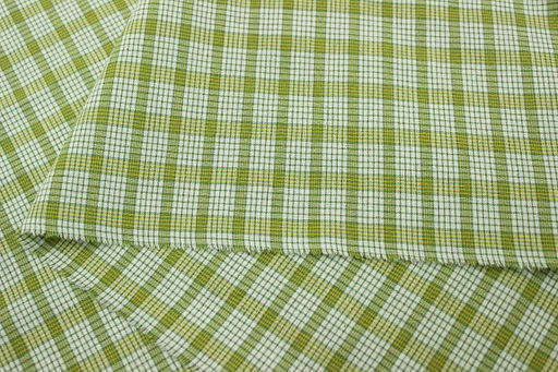 Вареный (стираный) хлопок Клетка-сеточка цв.лесная трава, ш.2.5м, хл-100%, 115гр/м.кв - Купава фото 3
