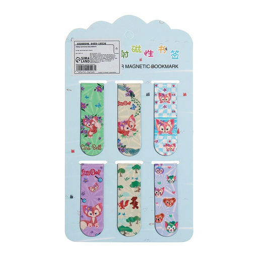 Набор закладок для книг магнитных 6 штук, Зверушки, МИКС - Calligrata фото 7