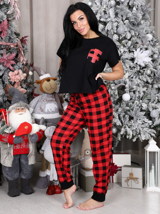 325-ДК ДОМАШНИЙ ЖЕНСКИЙ КОСТЮМ (брюки) (Красный) - А-дина фото 4