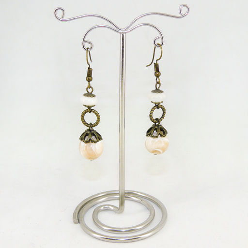 Серьги из перламутра диаметр 8-12 мм - длина 5 см