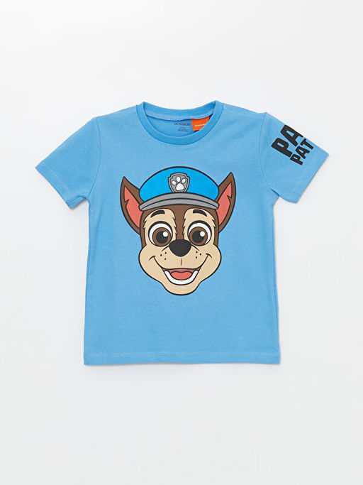 Bisiklet Yaka K?sa Kollu Paw Patrol Bask?l? Erkek Bebek Ti??rt 3l? - Waikiki фото 2