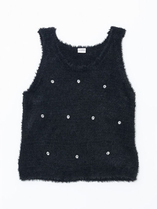 Bisiklet Yaka K?z ?ocuk Triko S?veter