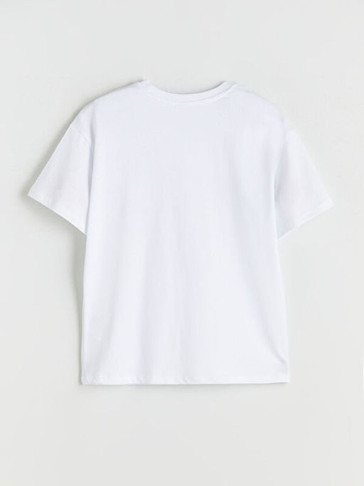 Bisiklet Yaka Fiyonk Detayl? K?z ?ocuk Ti??rt