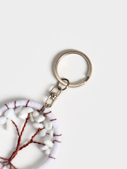 Брелок ловец снов «Древо», 19 см, белый