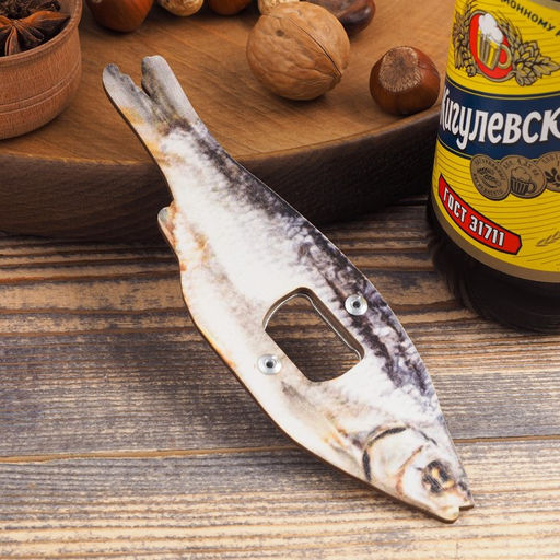 Открывашка для пива Дарим Красиво «Вобла», 16.5×5×0.5 см, дерево