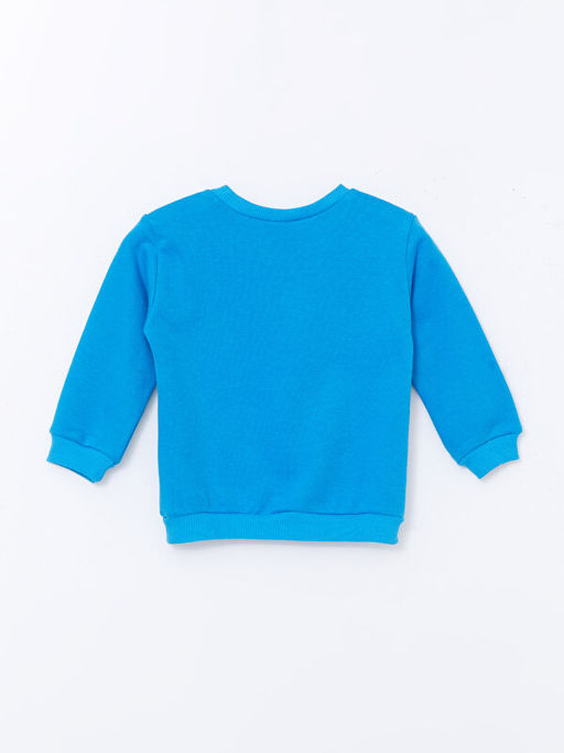 Bisiklet Yaka Uzun Kollu Bask?l? Erkek Bebek Sweatshirt - Waikiki фото 2