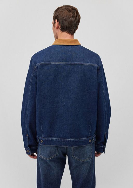 Willy Regenerative Koyu Mavi Denim Jean Ceket  фото 4