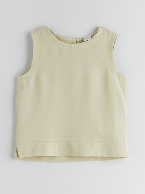 Keten Kar???ml? K?z ?ocuk Bluz ve Pantolon