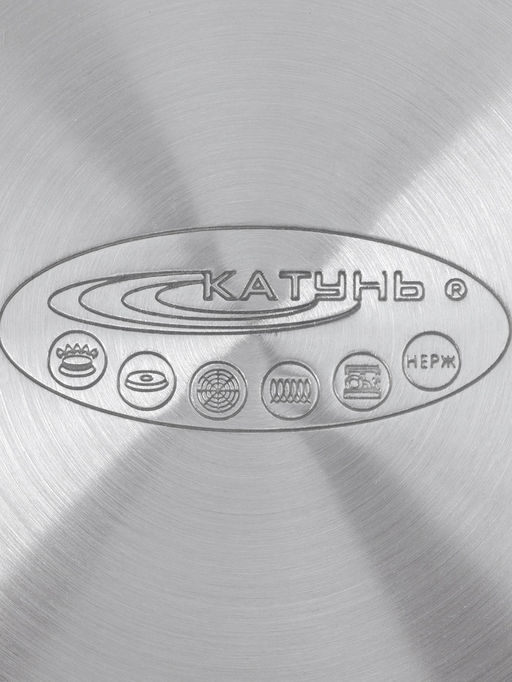 Кастрюля Катунь «ЭЛИС ГОЛД», 4.5 л, 22×13 см, стеклянная крышка, нержавеющая сталь, ручки золотистые