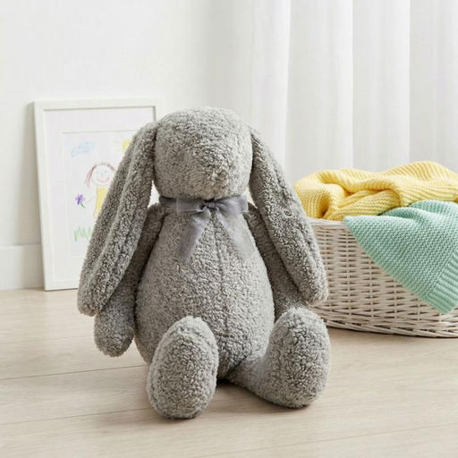 Подушка декоративная арт.4692-11 Заяц УШАСТИК хлопок серый