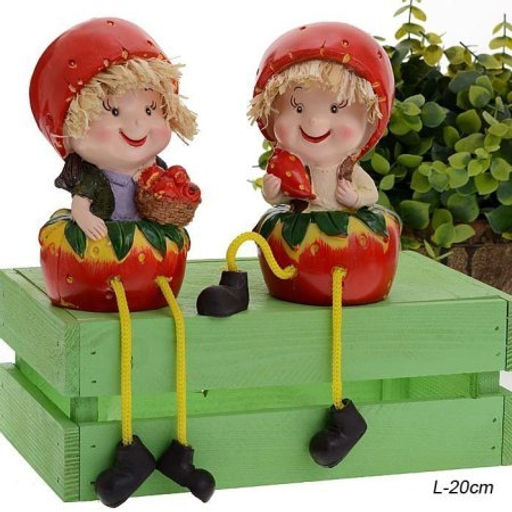 Цена за 2 шт. Фигурка Клубника висячие ножки 2 штуки набор 20 см / 8962 /уп 2/96/ - Галеонтрейд фото 2