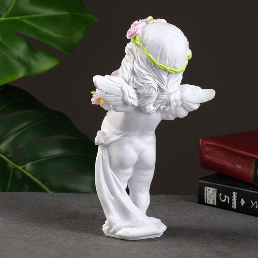 Фигура «Ангел с розами», 13×9×22 см